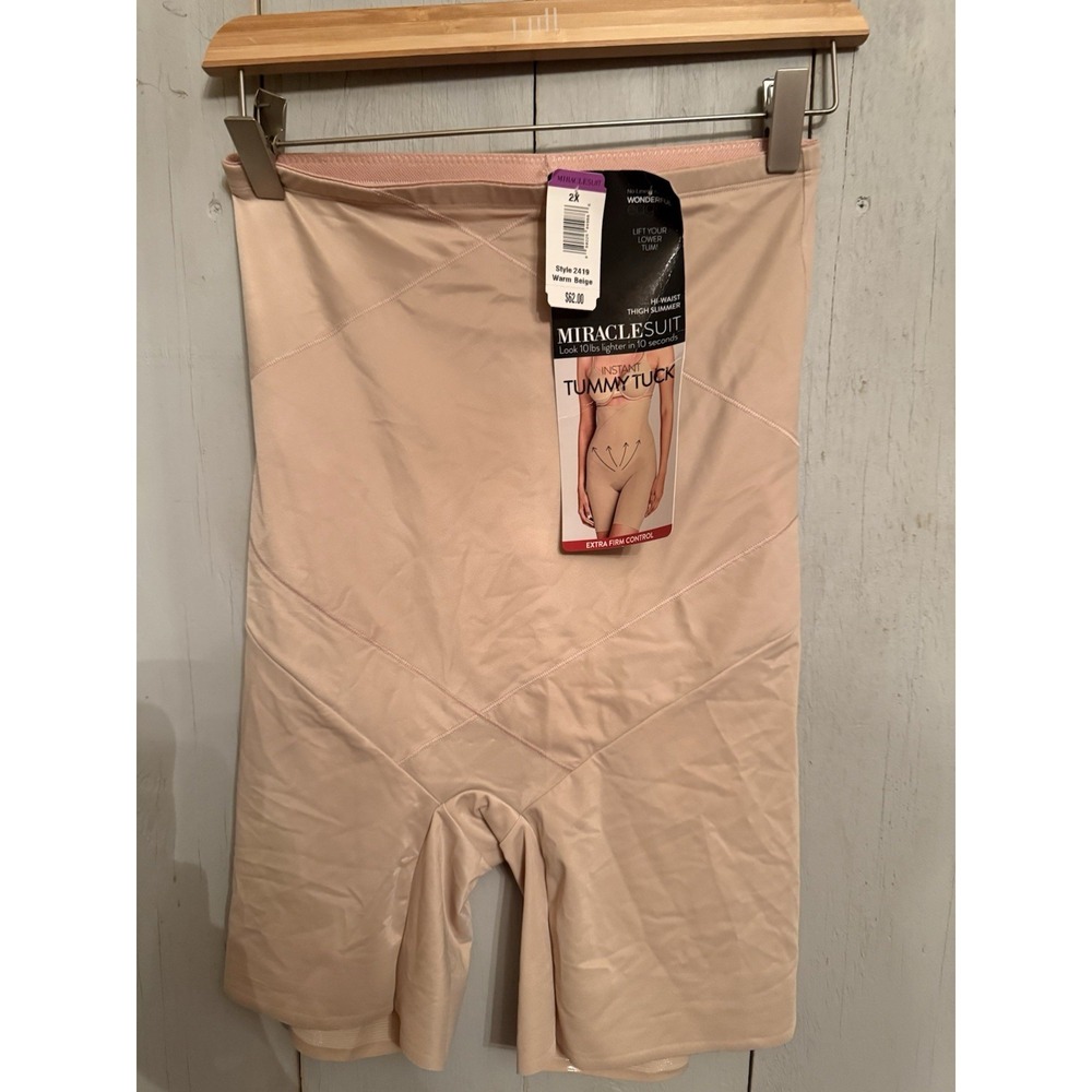 Miraclesuit Instant Tummy Tuck Sz-2X High Waist  Shaper Warm Beige NWT's - Picture 3 of 7